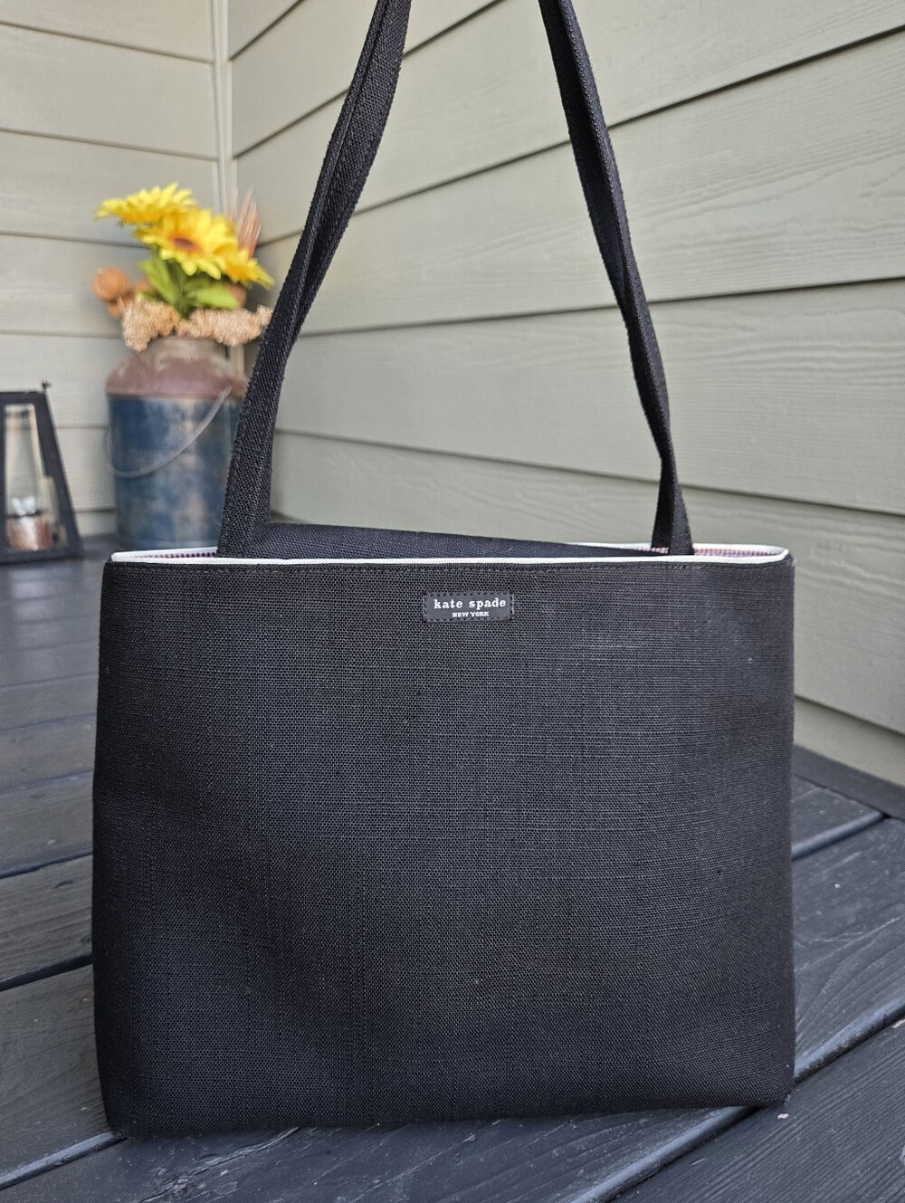 Kate Spade Black Canvas Tote